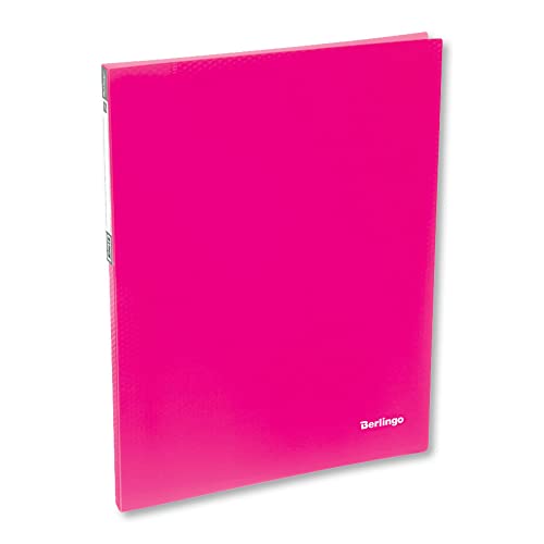 Berlingo Ordner, Spring folder, 1 Stück, A4 Format, 17 mm, 100 Blatt, 700 Mikron, PP-Kunststoff, für das Büro, das Home Office oder die Schule und Uni, Serie Neon, rosa von Berlingo