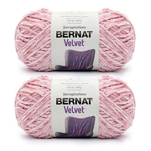 Bernat 16103232013P02 Samt Garn, Polyester, Quiet Pink, 2 Pack, 2 Count von Bernat