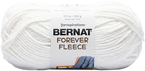 Bernat 16606161004 Forever Fleece Garn, Polyester, Weiß, 280g von Bernat