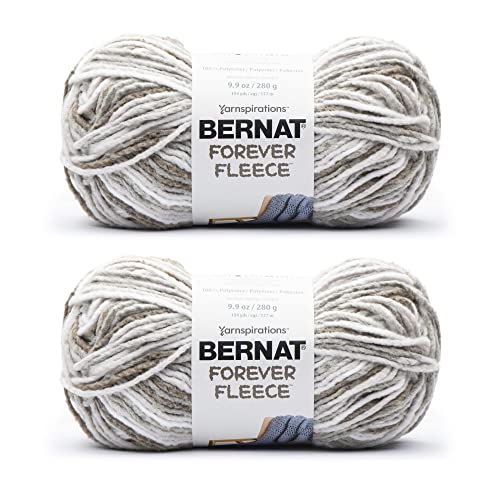 Bernat 16606161016P02 Forever Fleece Garn, Polyester, Latte, 280G von Bernat