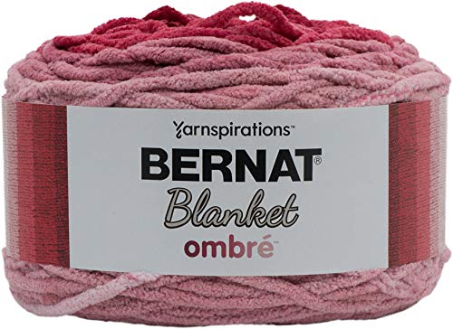 Bernat 587688 Blanket Garn, Polyester, Burgunderroter Ombre von Bernat