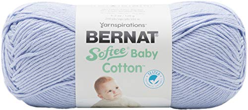 Bernat 63009 Softee Baby Garn Softtee BB Cotton, Baumwoll-Acrylgarn, Blasse Periwinkle, Einheitsgröße, 232 Meter von Bernat