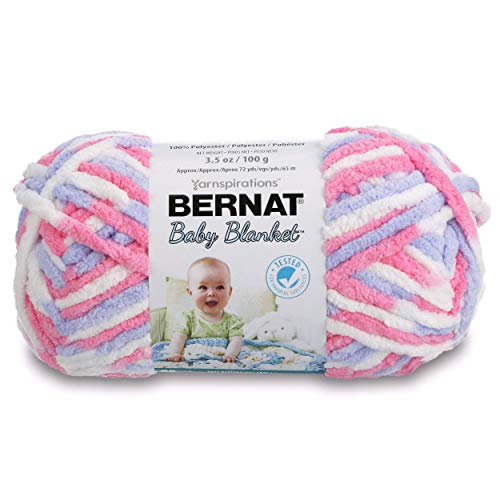 Bernat 65 m 100 g kleine Polyester Baby Decke Ball von Garn, Pink/Blau Ombre von Bernat