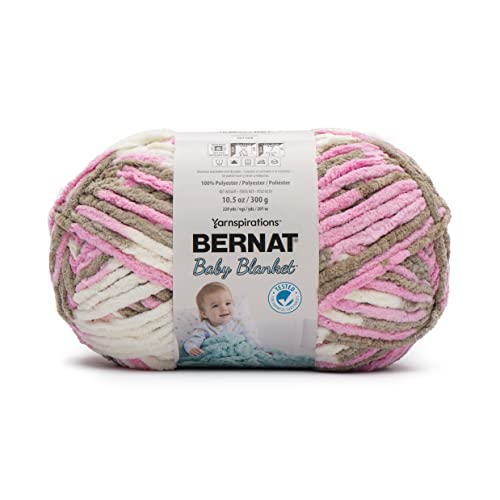 Bernat Babydecke BB Little Roses Garn – 1 Packung mit 300 g – Polyester – #6 Super Bulky – 220 Meter – Stricken/Häkeln von Bernat