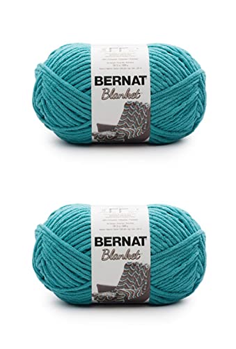 Bernat Blanket Aquatic Garn – 2 Packungen mit 300 g – Polyester – 6 super sperrig – 220 Meter – Stricken/Häkeln von Bernat