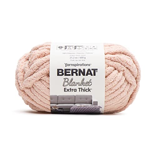 Bernat Blanket Extra Thick Pink Dust-Garn – 1 Packung mit 600 g – Polyester – 7 Jumbo – Stricken, Häkeln, Basteln und Amigurumi, grobes Chenille-Garn von Bernat