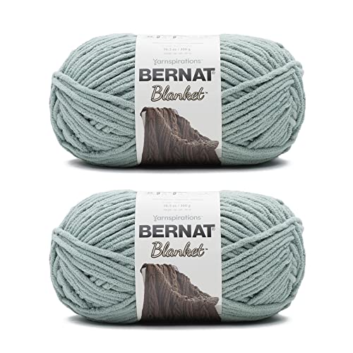 Bernat Blanket Misty Green Garn – 2 Packungen mit 300 g – Polyester – 6 super sperrig – 220 Meter – Stricken/Häkeln von Bernat