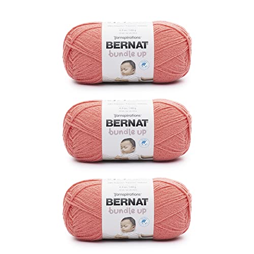 Bernat Bundle Up Red Wagon Garn – 3 Packungen mit 141 g – Polyester – 4 Medium (Kamm) – 267 Meter – Stricken/Häkeln von Bernat