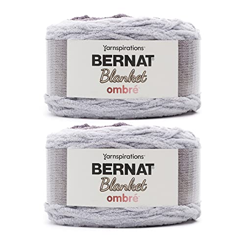 Bernat Decke Ombre Charcoal Ombre Garn – 2 Packungen mit 300 g – Polyester – 6 super sperrig – 220 Meter – Stricken/Häkeln von Bernat