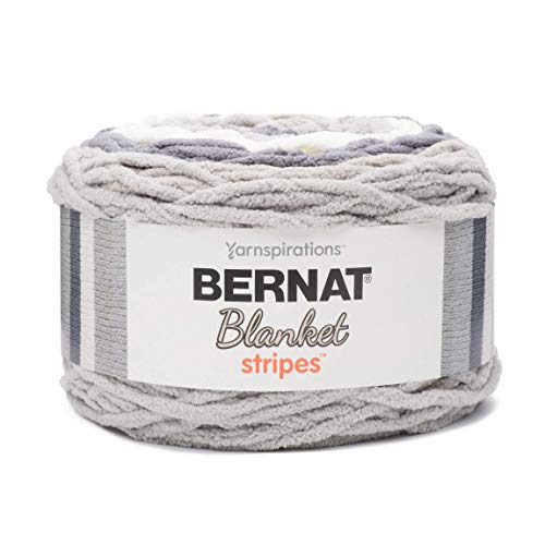 Bernat Decke Streifen Garn, 300 g, Grau von Bernat