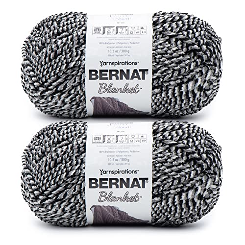 Bernat Decken-Inkwell-Garn – 2 Packungen mit 300 g – Polyester – 6 super sperrig – 220 Meter – Stricken/Häkeln von Bernat