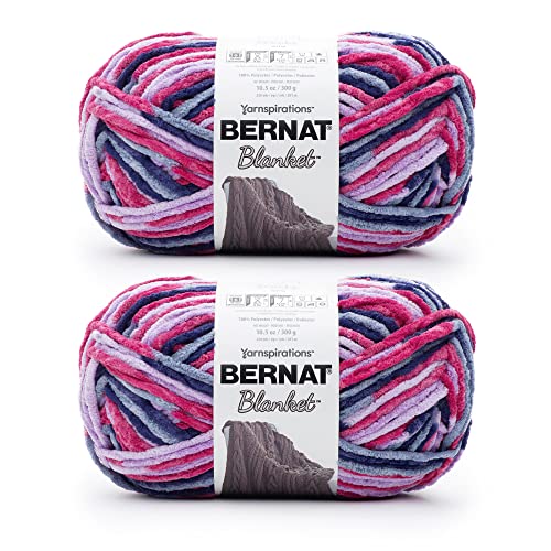 Bernat Decken-Turmalin-Garn – 2 Packungen mit 300 g – Polyester – 6 super sperrig – 220 Meter – Stricken/Häkeln von Bernat