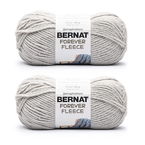 Bernat Forever Fleece Balsam Garn – 2 Packungen mit 280 g – Polyester – 6 super sperrig – 190 Meter – Stricken, Häkeln und Basteln von Bernat