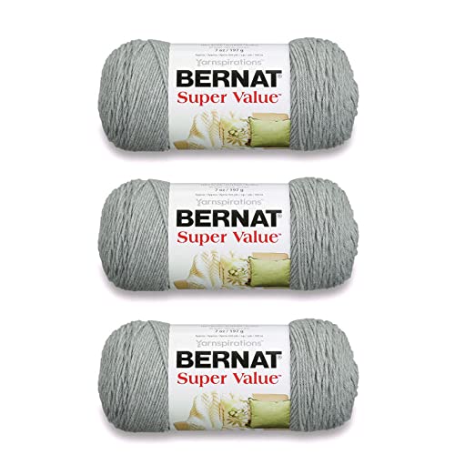 Bernat Hochwertiges Garn, 3er-Pack, weiches Grau, 3 Stück von Bernat