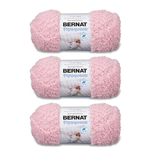 Bernat Pipsqueak Tickle Me Pink Garn – 3 Packungen mit 100 g – Polyester – 5 Bulky – 90 m – Stricken/Häkeln von Bernat