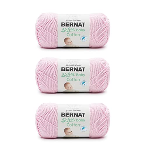 Bernat Softee Baby Baumwoll-Blütenblatt-Garn – 3 Packungen mit 120 g – Mischung – 3 DK (leicht) – 220 m – Stricken/Häkeln von Bernat