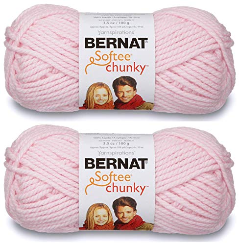 Bernat Softee Chunky Garn, Babyrosa, Einzelknäuel, 2er-Pack von Bernat