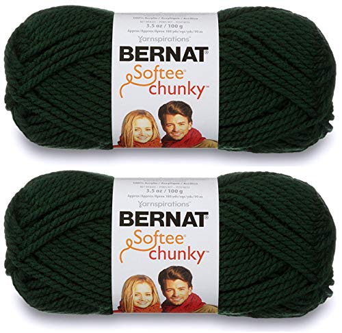 Bernat Softee Chunky Garn, Dunkelgrün, Einzelknäuel von Bernat