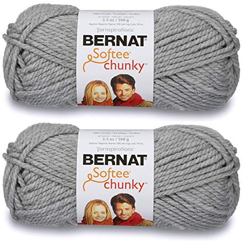 Bernat Softee Chunky Garn, Grau meliert von Bernat