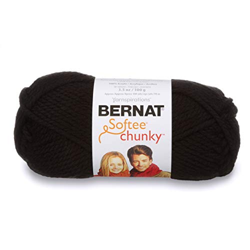 Bernat Softee Dickes Garnknäuel, 100°g, 3 Stück, Schwarz, Einzelpackung von Bernat