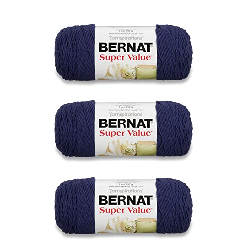 Bernat Super Value Garn, 3er-Pack, Denim Heather, 3 Stück von Bernat