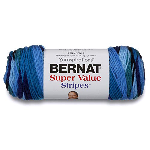 Bernat Super Value Garn, mittelgroß, 100% Acryl, 142 g, Oceana, maschinenwaschbar und trocknergeeignet, 4 Stück von Bernat