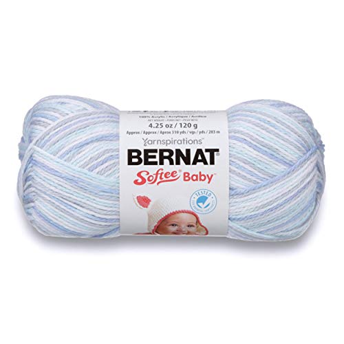 Bernat klein Acryl Softee Baby Ball von Garn, Blau Flanell Ombre von Bernat