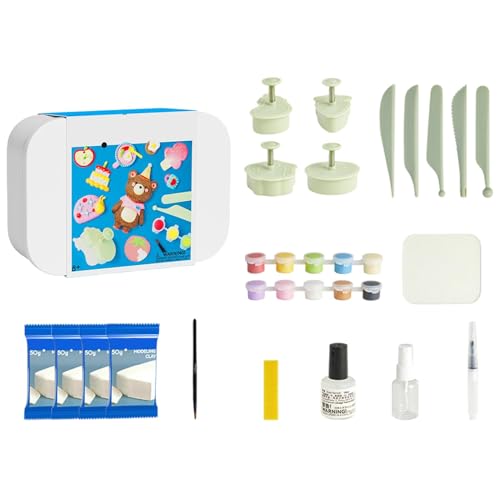 Modelliermasse-Set, luftgetrocknetes Modelliermasse-Set – luftgetrocknetes Modelliermasse-Set für Kinder | Entwickeln Sie Kreativität und Vorstellungskraft, Eltern-Kind-Interaktion, Tonspielzeug von Berriphonia