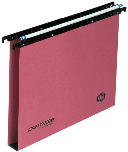 Cartesio® by Bertesi Hängeregistraturen für Schubladen mit einem Achsabstand von 33 cm, Etikettenhalter bereits montiert, U-förmiger Boden 3 cm, Packung mit 25 Stück, Farbe Orange, Code 100/330 3-A2 von Bertesi