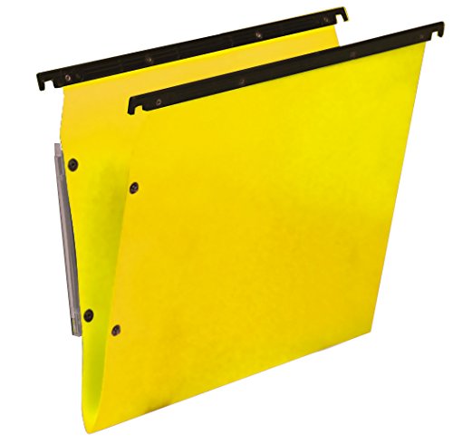 Cartesio PPlus® by Bertesi Hängemappen für Schrank – 33 cm, integrierter Etikettenhalter mit Lupeneffekt, V-Boden, Packung mit 10 Stück, Farbe Gelb, Code 514 M Link -Z55 von Bertesi