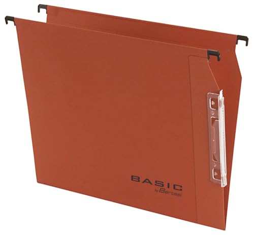 Iron Base® by Bertesi Hängemappen für Schrank, 33 cm, integrierter Etikettenhalter mit Lupeneffekt, V-Boden, Box mit 25 Stück, Farbe Orange, Code 064 M Beta -A2 von Bertesi