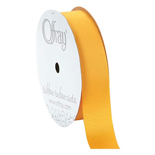 Berwick Offray Ripsband, 2,2 cm breit, 20 m Spule, Gelbgold von Berwick