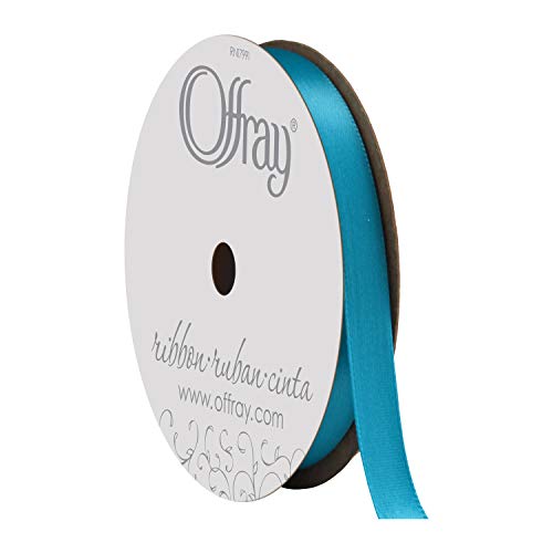 Offray 9,5 mm breit, einseitig Satinband, 6 m, Satin, Türkis/Ausflug, einfarbig (Getaway Solids), 3/8 Inch x 18 Feet, 5 von Berwick