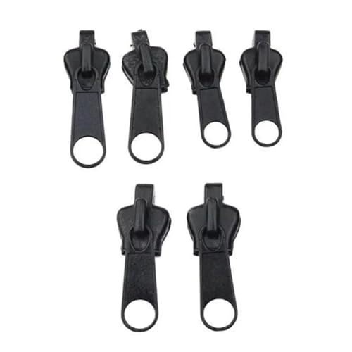 6 Stück Reißverschluss Reparaturset,Fix A Zipper,Metall Universal Reißverschluss Zipper,Repair Kit Ersatz Reißverschlüsse,Des Zippy Reparatur Ersatzteile für Jacken,Koffer,Rucksäcke Schwarze Schieber von Besmrpg