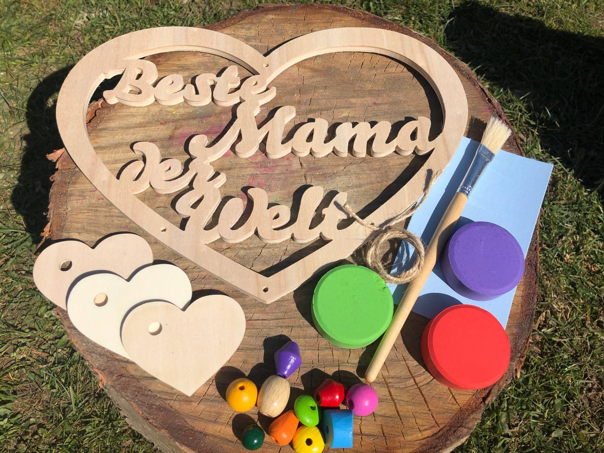 Diy Bastelset Mama Herz Aus Holz von Besonderlich