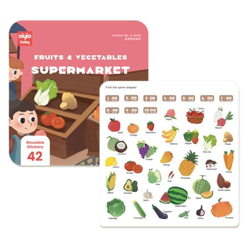 Besreey Sticker-Aktivitätsbuch, Stickerbücher für Kinder | Multifunktionales Lernspielzeug für Kinder | Wiederverwendbare Aufkleberspielzeuge, lustige Lernaktivitäten für Kindergarten, Vorschule von Besreey