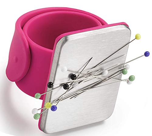 Bessy shop Magnetisches Silikon-Armband,1PCS Armnadelkissen magnetisch,Magnetisch Nadelkissen Armband, quadratisches Nadelkissen mit Silikon-Armband-Armband für DIY-Stickerei-Haarspangen von Bessy shop