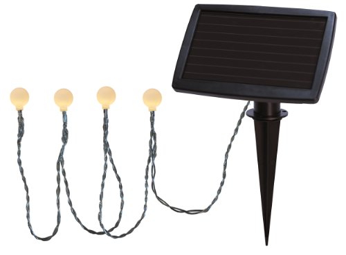 Best Season LED-Solarlichterkette Balls weiß / 20-teilig/Länge 2.7 m mit Wintersolarpanel inklusiv Akku/outdoor/warm weiß 477-58 von Best Season