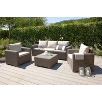 BEST Loungegruppe Mombasa beige, cappuccino Kunststoff, 14-teilig von Best