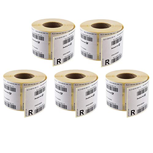 5 Rollen Deutsche Post Einschreiben Label National, 500 Aufkleber je Rolle (insgesamt 2.500 Aufkleber) von BestPlug