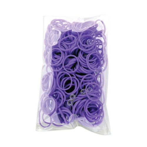 Elastiplay 100 Loom Band, Silikon violett + 5 S-Clips (EL100PUR) von BestSaller