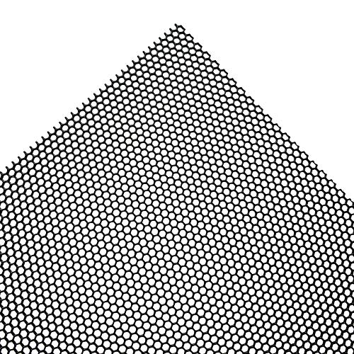 Lochblech Schwarz - Hexagonalgitter HV2-2,5 - DC01 - Stahl - 1,0mm dick - Zuschnitt nach Maß (1000 mm x 100 mm) von Bestell_dein_lochblech