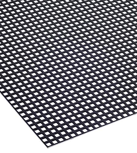 Bestell_dein_lochblech Lochblech Schwarz RAL 9005 Stahl Verzinkt 1,5mm dick magnetisch Neu (500 mm x 300 mm, QG 5-8 mm) von Bestell_dein_lochblech