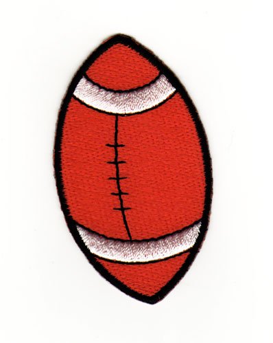 Aufnäher Bügelbild Aufbügler Iron on Patches Applikation American Football Ball Sport von Bestellmich / Aufnäher