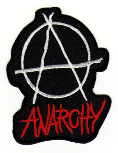 Aufnäher Bügelbild Aufbügler Iron on Patches Applikation Anarchy Punk UK Emo 5,6 x 7,4 cm von Bestellmich / Aufnäher