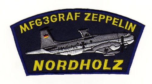 Aufnäher Bügelbild Aufbügler Iron on Patches Applikation MFG 3 GRAF Zeppelin Nordholz Abzeichen Armee Flugzeug von Bestellmich / Aufnäher