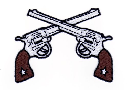 Aufnäher Bügelbild Aufbügler Iron on Patches Applikation Pistole Gun Western Revolver von Bestellmich / Aufnäher