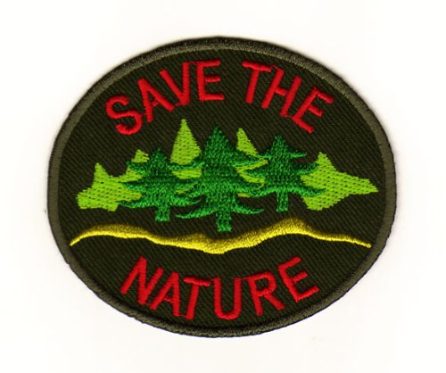 Aufnäher Bügelbild Aufbügler Iron on Patches Applikation Save The Nature von Bestellmich / Aufnäher