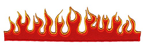 Flammen Feuer Aufnäher Bügelbild Iron on Patches Applikation von Bestellmich / Aufnäher