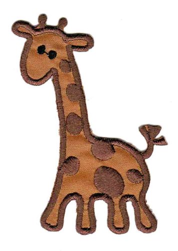 Bestellmich Giraffe Braun Aufnäher Bügelbild Patch Applikation von Bestellmich